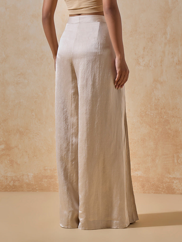 Pleated Cream Pants
