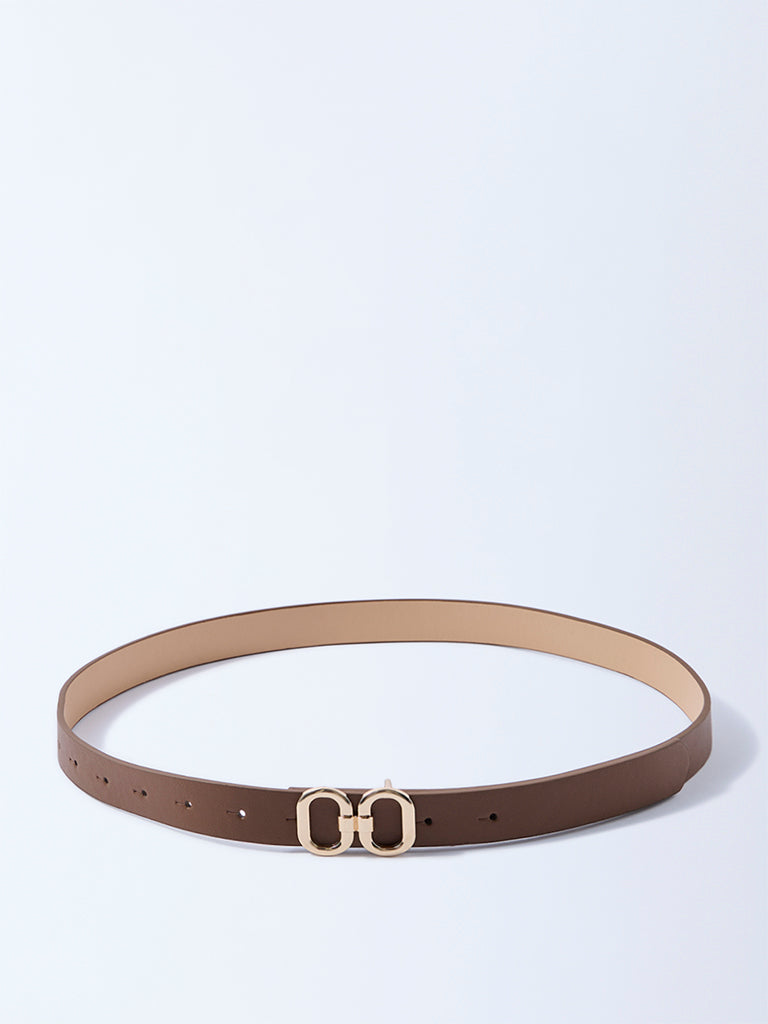 Westside Accessories Brown Dual Buckle Belt
