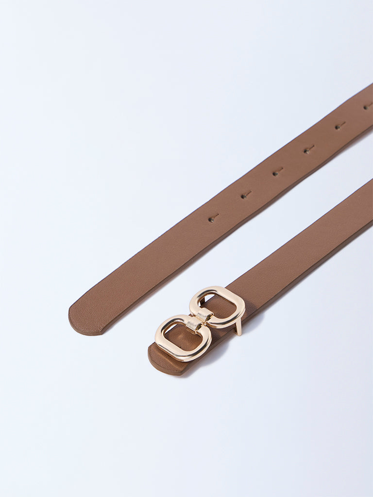 Westside Accessories Brown Dual Buckle Belt