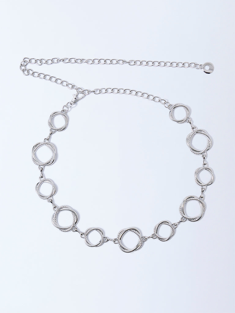 Westside Accessories Silver Spiral Ring Belt