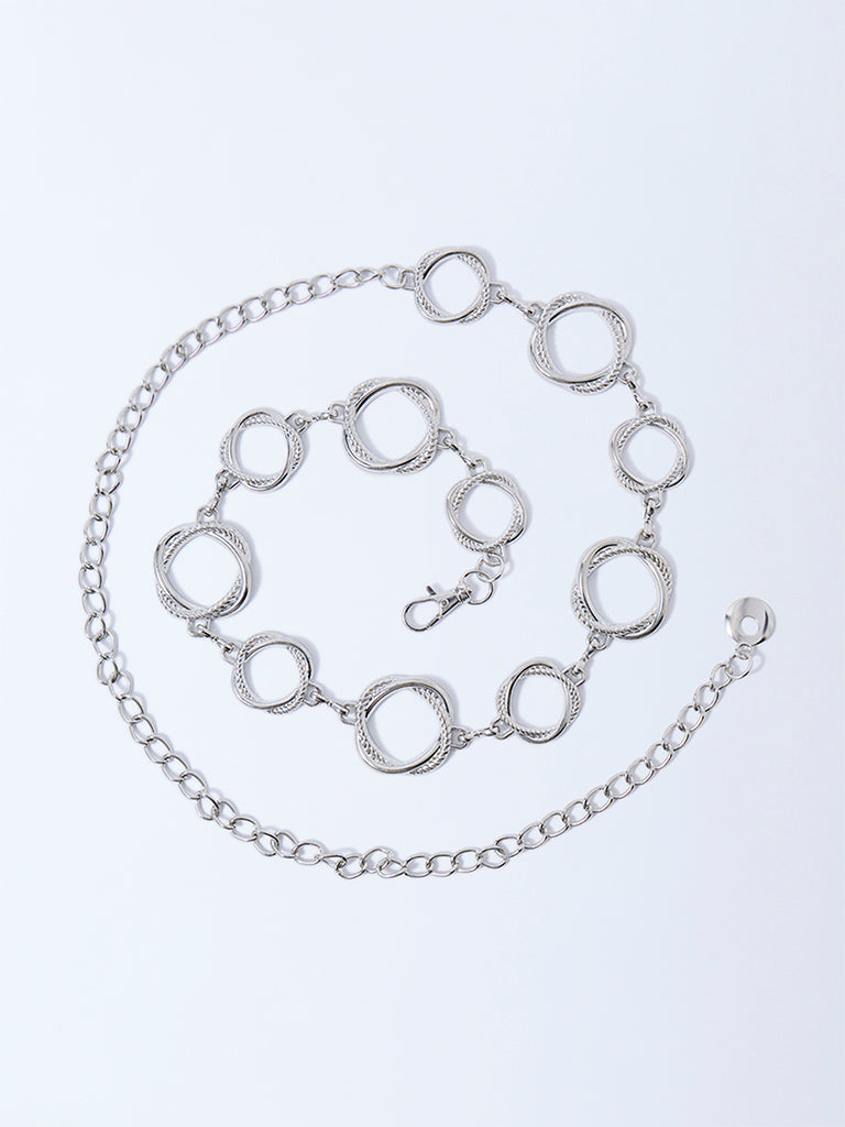 Westside Accessories Silver Spiral Ring Belt
