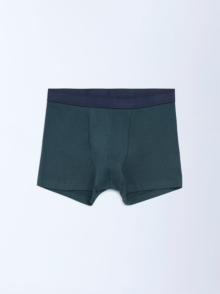 WES Lounge Black Cotton Trunks - Pack of 3