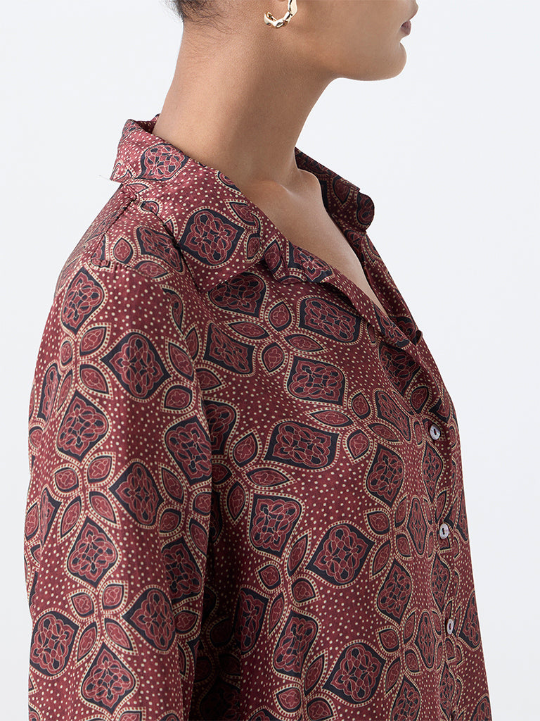 Zuba Rust Bagru Printed Tunic