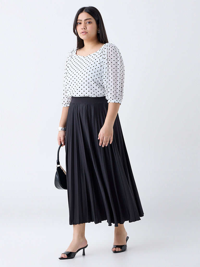 Gia White Polka Dotted Top