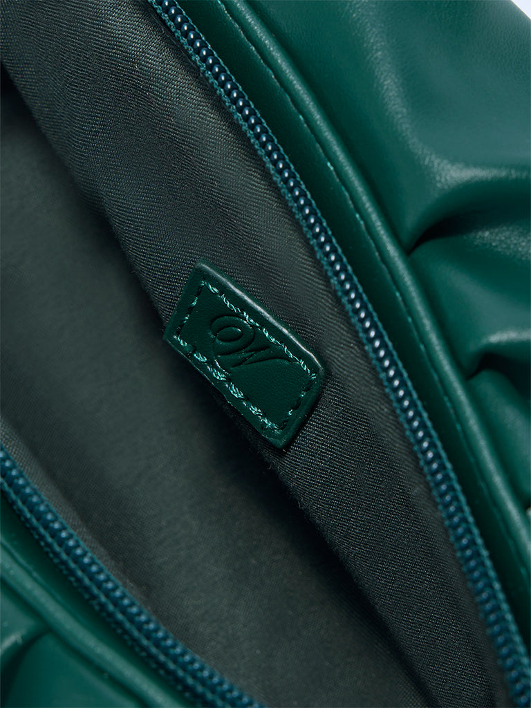 Westside Green Pleated Sling Bag
