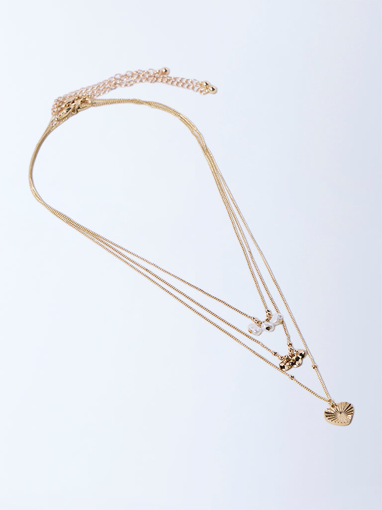 Westside Accessories Gold Assorted Dainty Necklace - Pack of 3