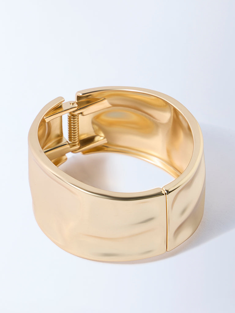 Westside Accessories Gold Molten Statement Cuff Bracelet