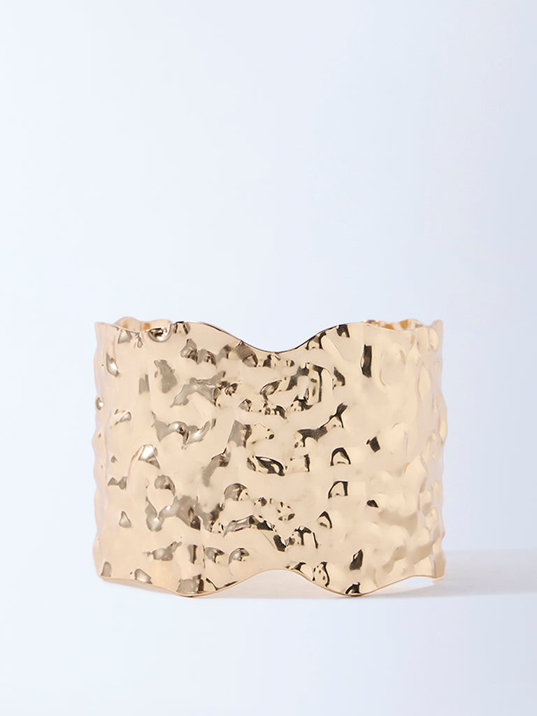 Westside Accessories Gold Molten Statement Bracelet