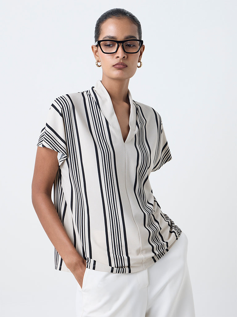 Wardrobe Black Striped Top