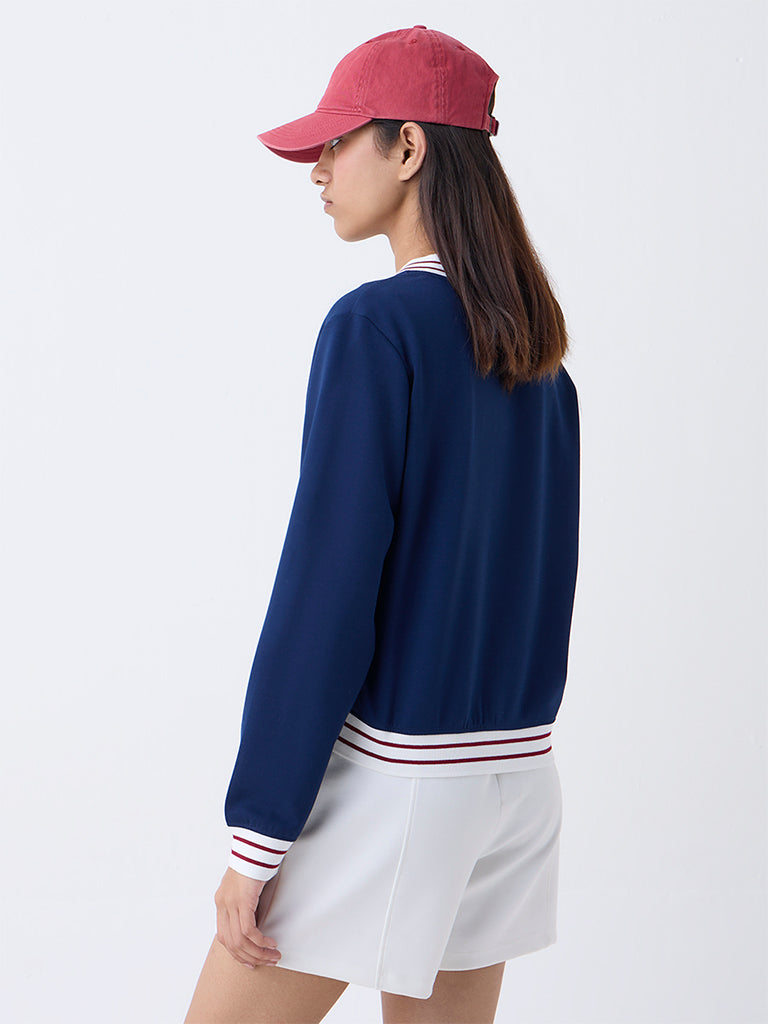 Studiofit Navy Striped Jacket