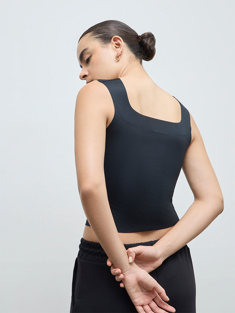 Superstar Black Solid Hidden Camisole