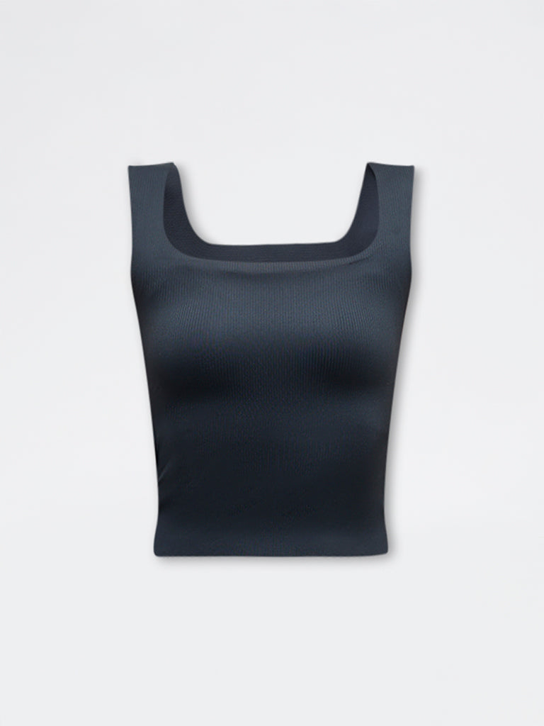 Superstar Black Solid Hidden Camisole