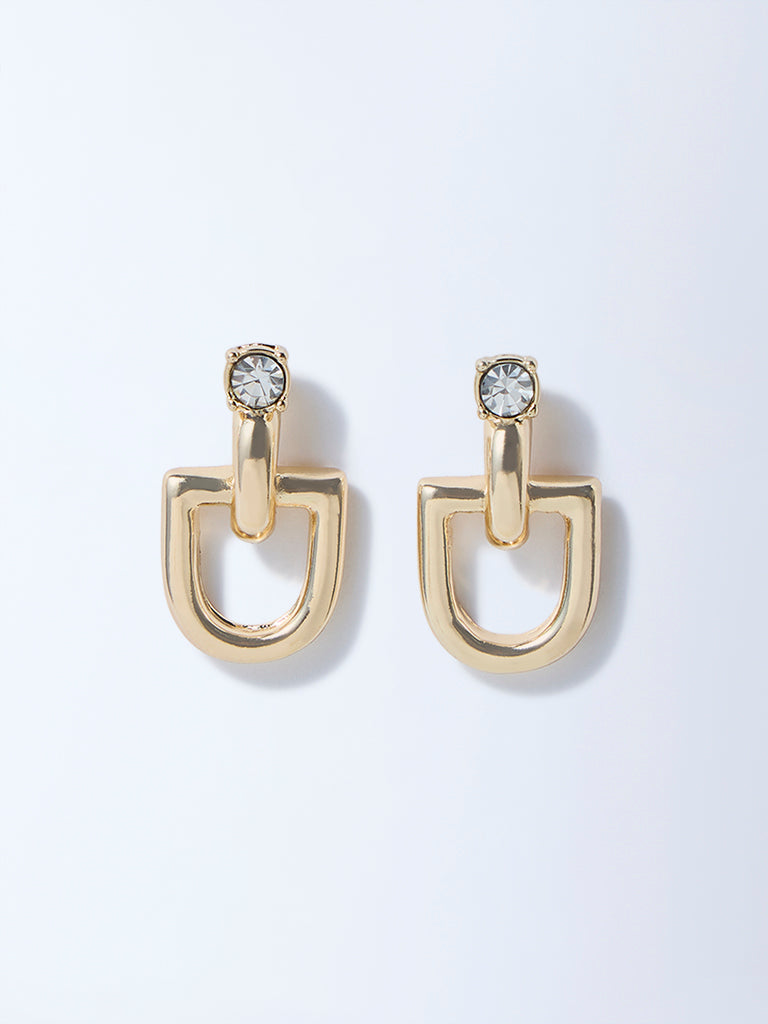 Westside Accessories Gold Fancy Stone Earrings