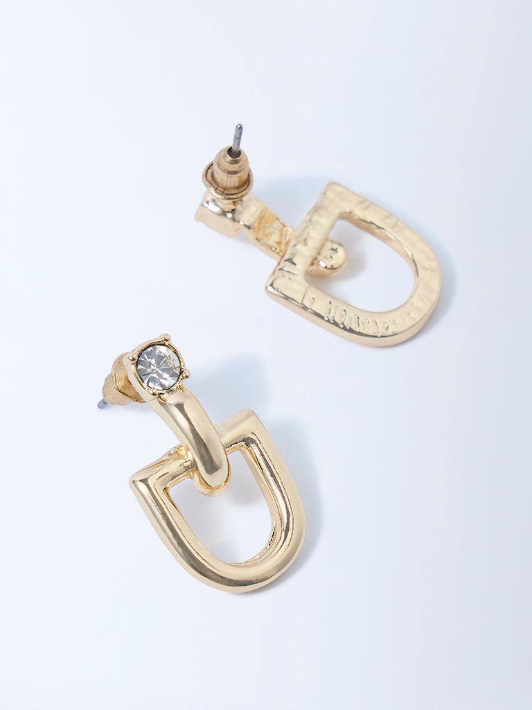Westside Accessories Gold Fancy Stone Earrings