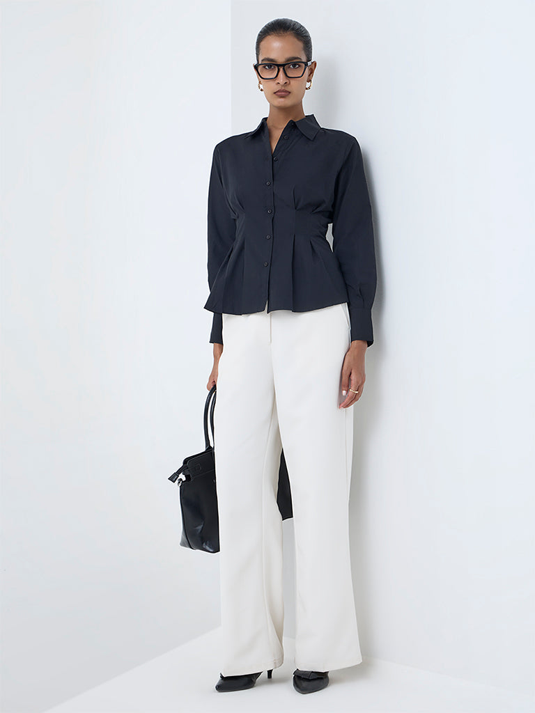 Wardrobe Black Peplum Shirt
