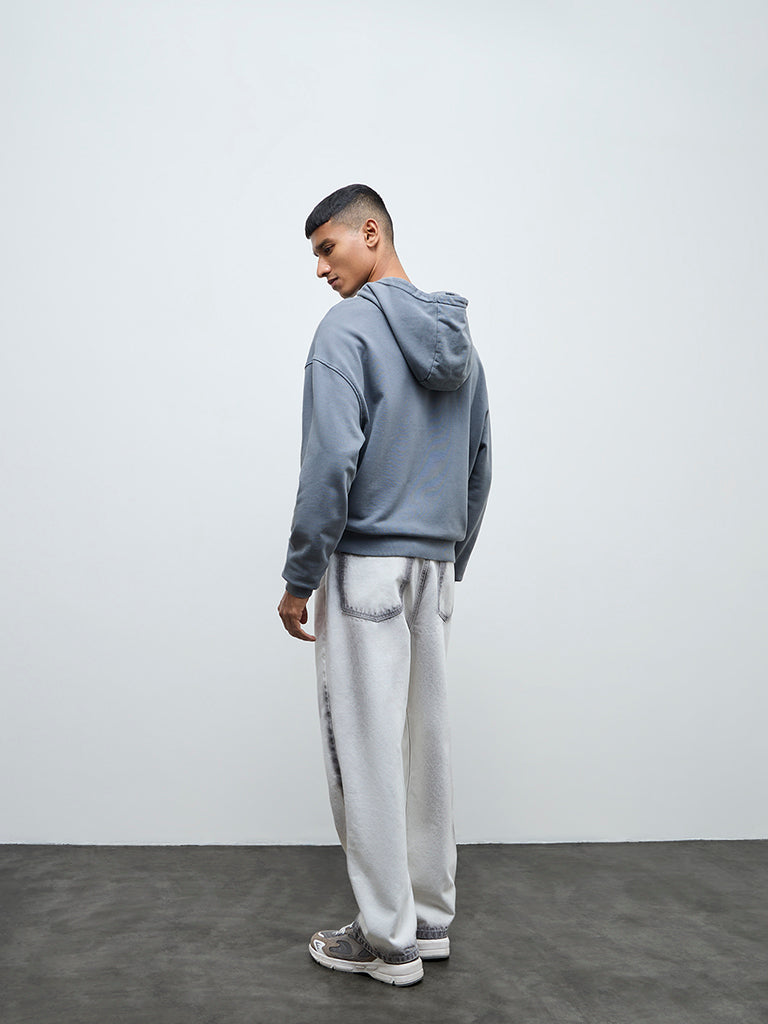 Nuon Off-White Relaxed-Fit Mid-Rise Jeans