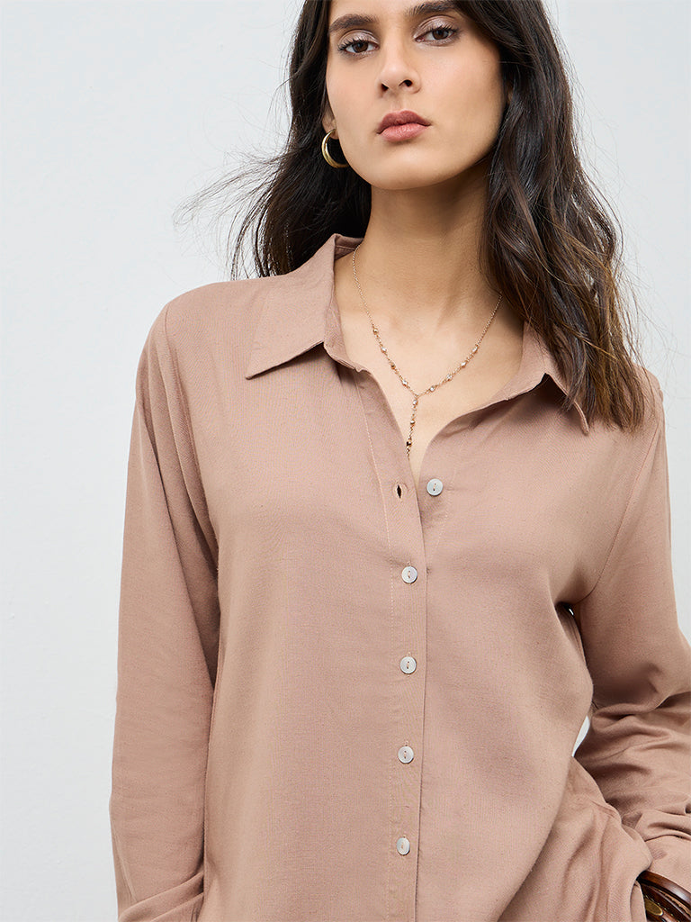 Zuba Brown Solid Tunic