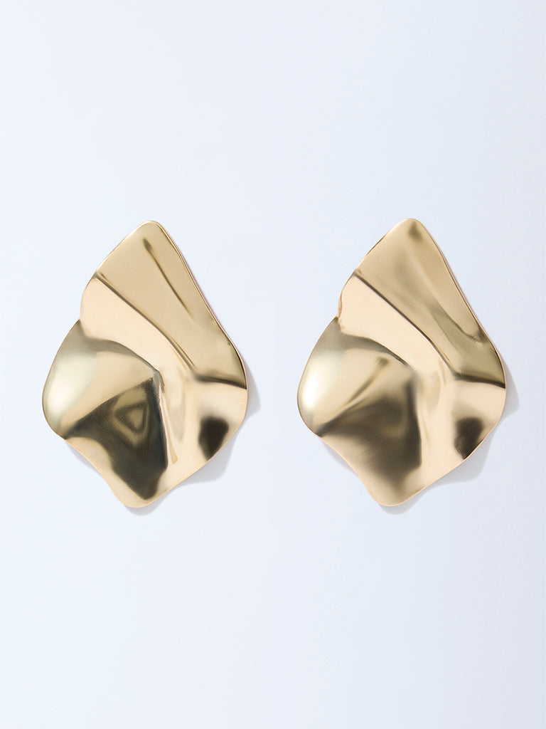 Westside Accessories Gold Molten Statement Earrings