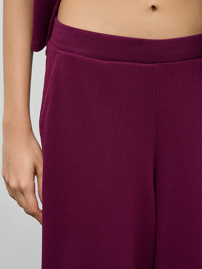 Superstar Plum Textured Pants