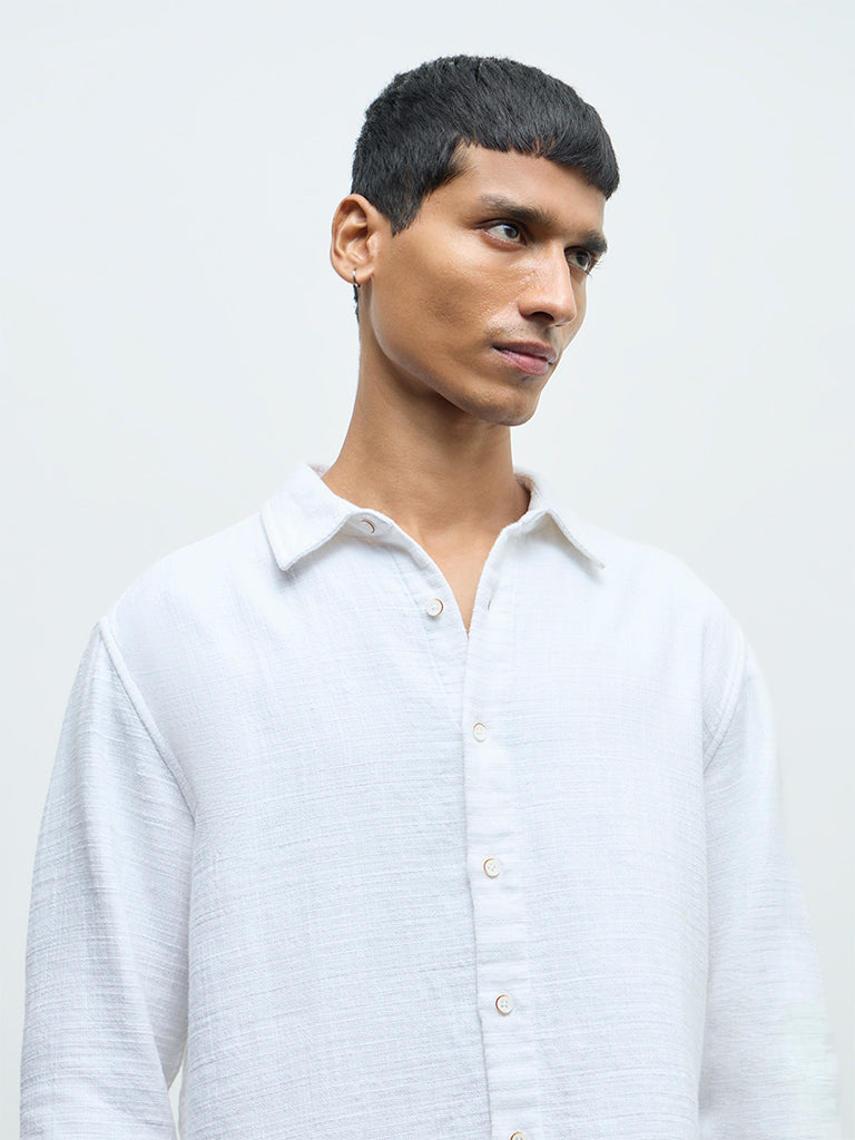 ETA White Relaxed-Fit Cotton Shirt