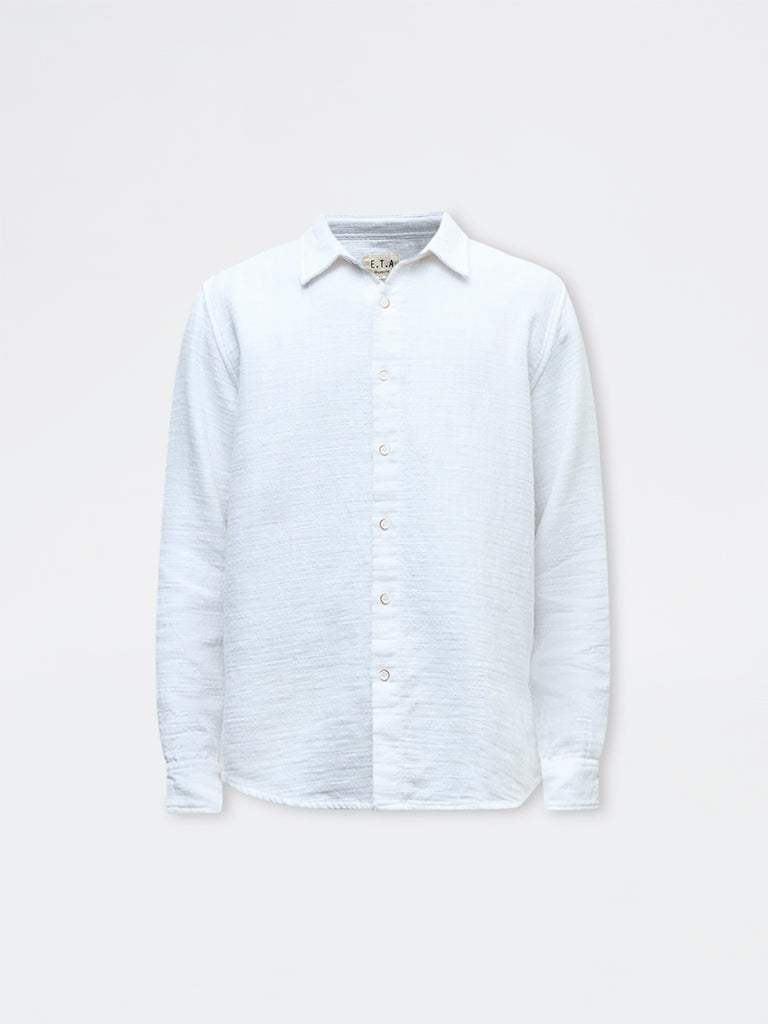 ETA White Relaxed-Fit Cotton Shirt