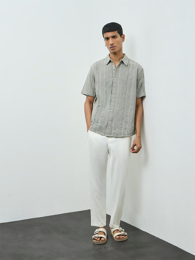 ETA Sage Embroidered Relaxed-Fit Cotton Shirt