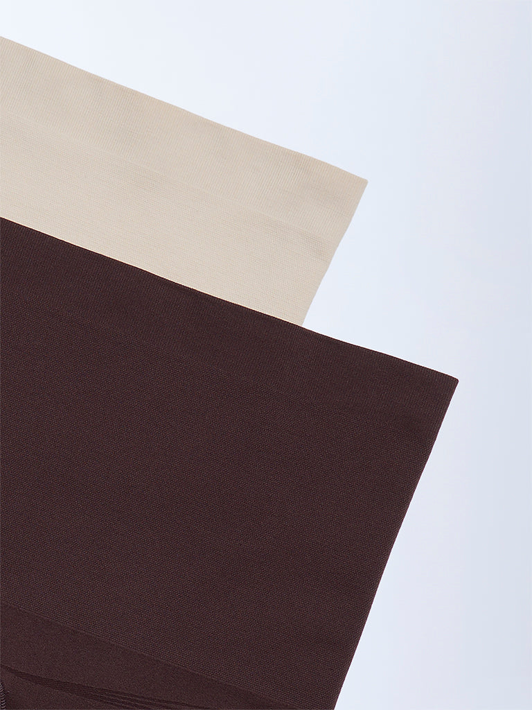 Wunderlove Brown Shapewear Briefs - Pack of 2