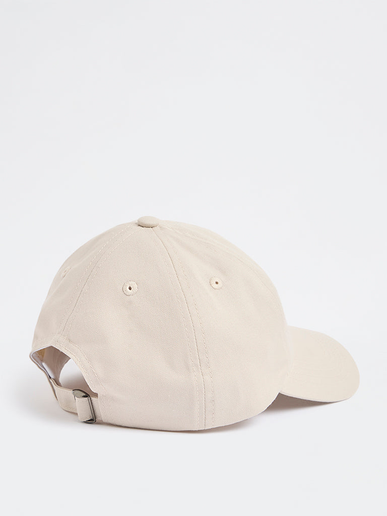 Westside Accessories Beige Cotton Cap