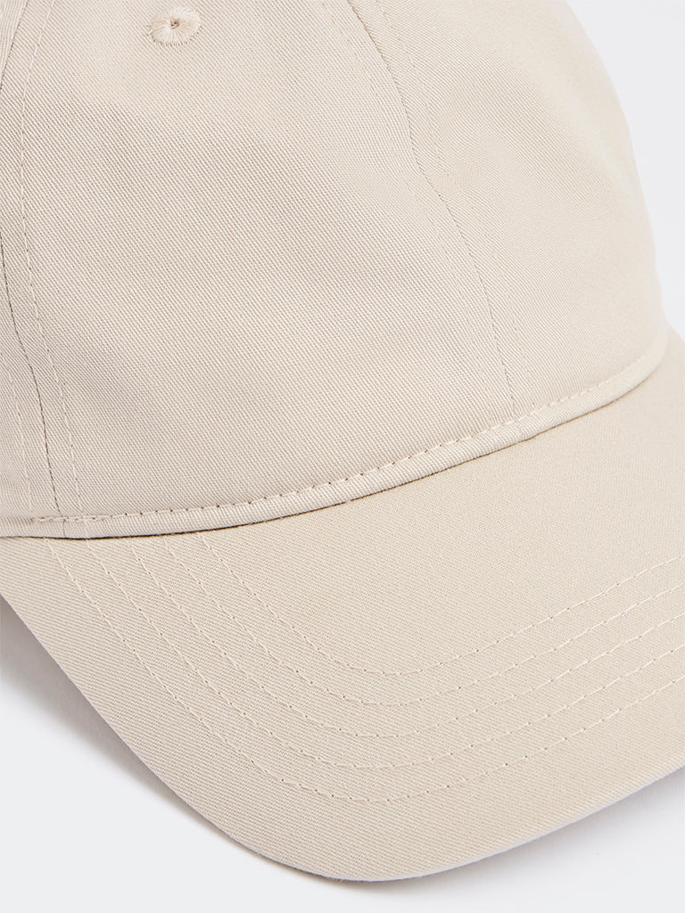 Westside Accessories Beige Cotton Cap