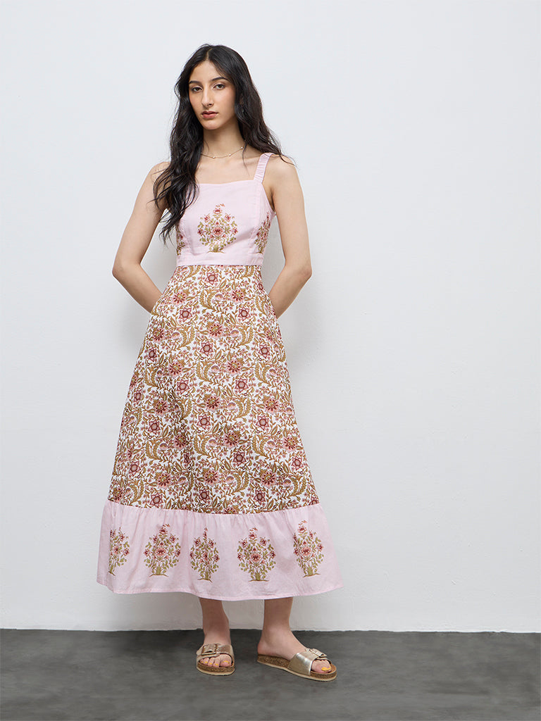 Buy Bombay Paisley Pink Floral Printed Cotton A-Line Dress from Westside Buy Bombay Paisley Pink Floral Printed Cotton A-Line Dress from Westside