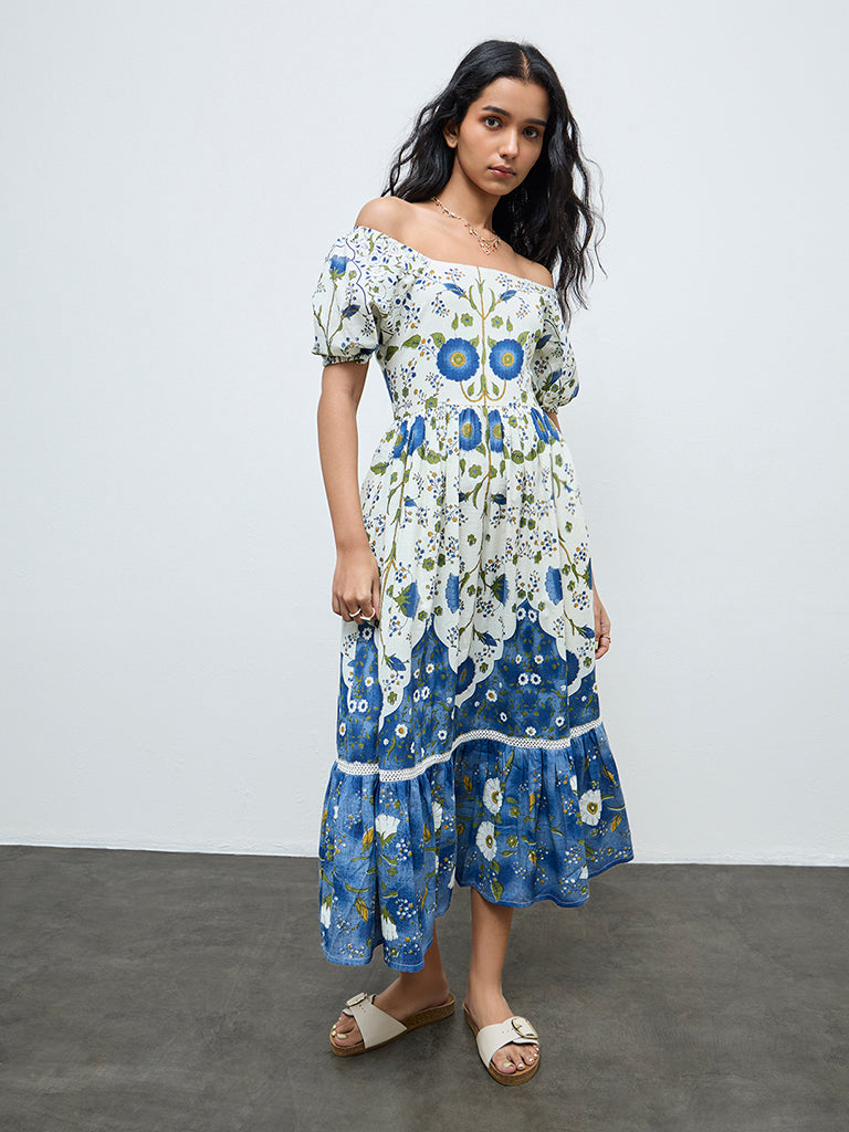 cotton dresses mumbai INDIAN ETHNIC WOMEN'S Aarvi Dabu Cotton Dress 6XL