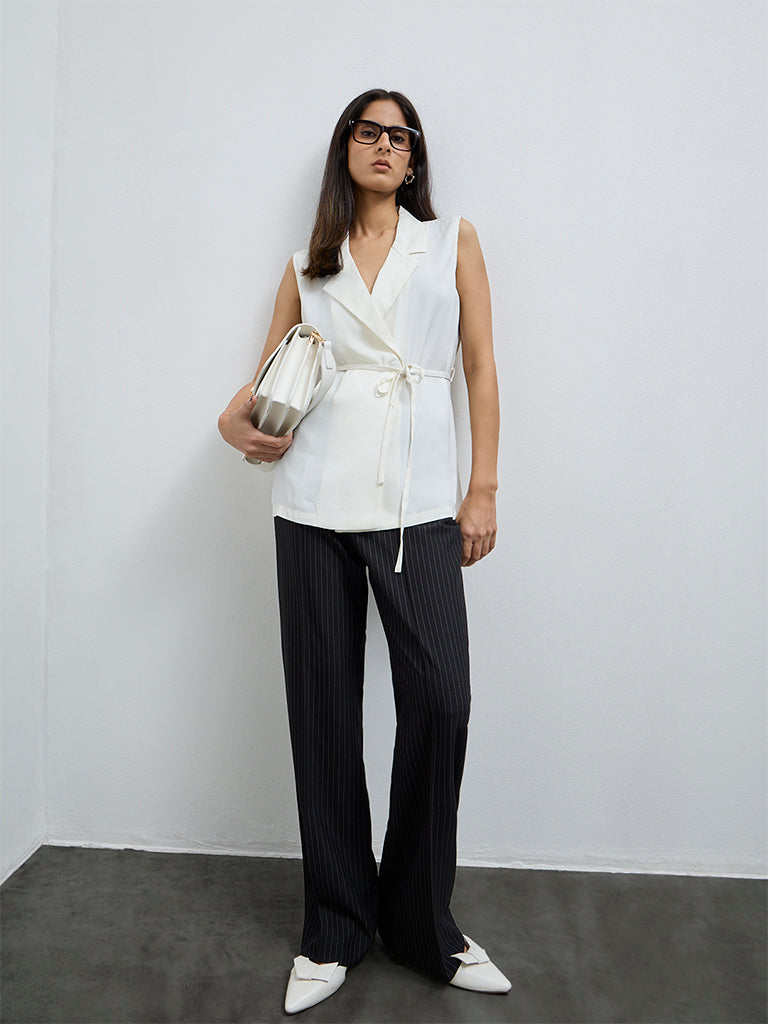 Wardrobe Ivory Belt-Detail Blouse