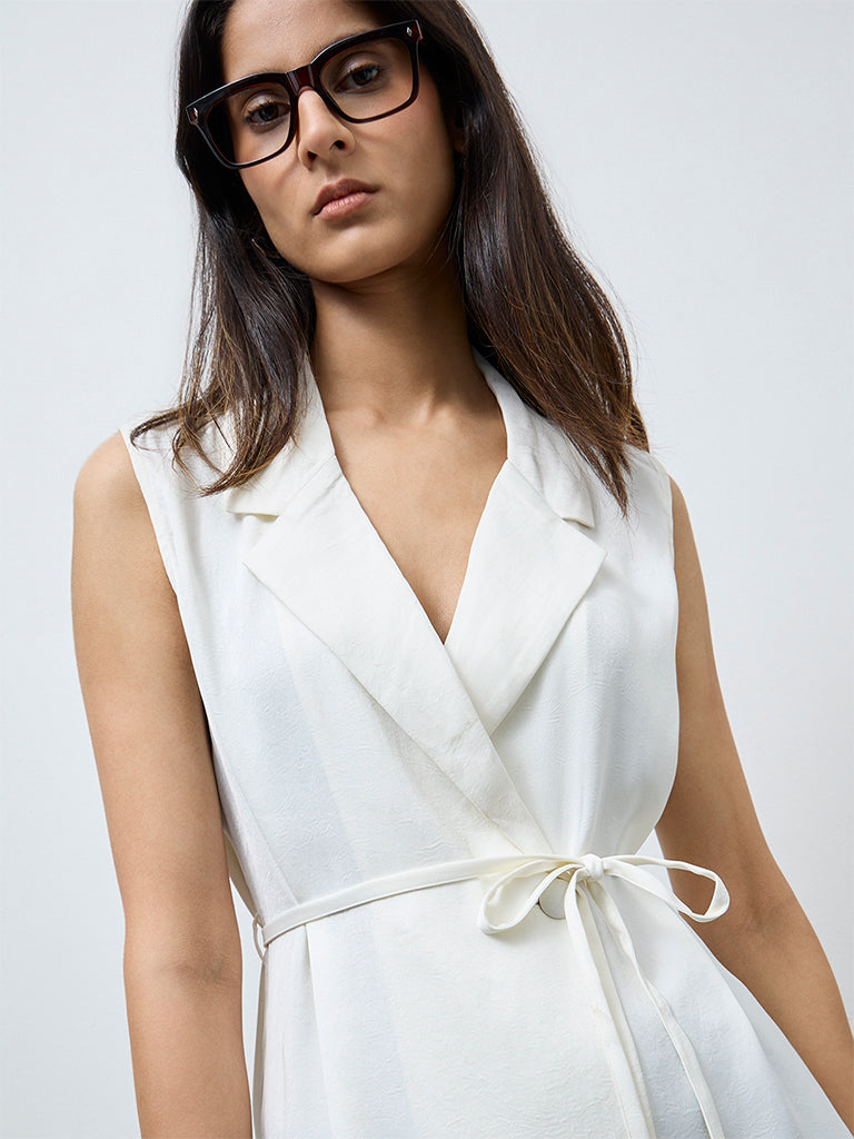 Wardrobe Ivory Belt-Detail Blouse