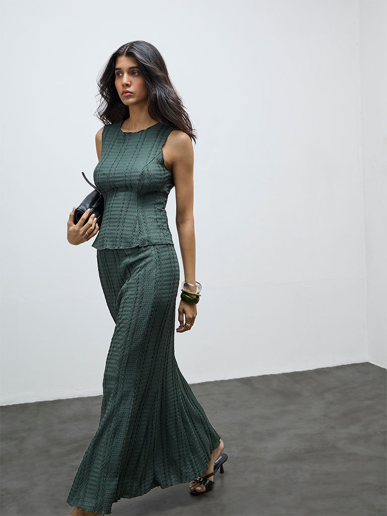 LOV Olive Textured Top