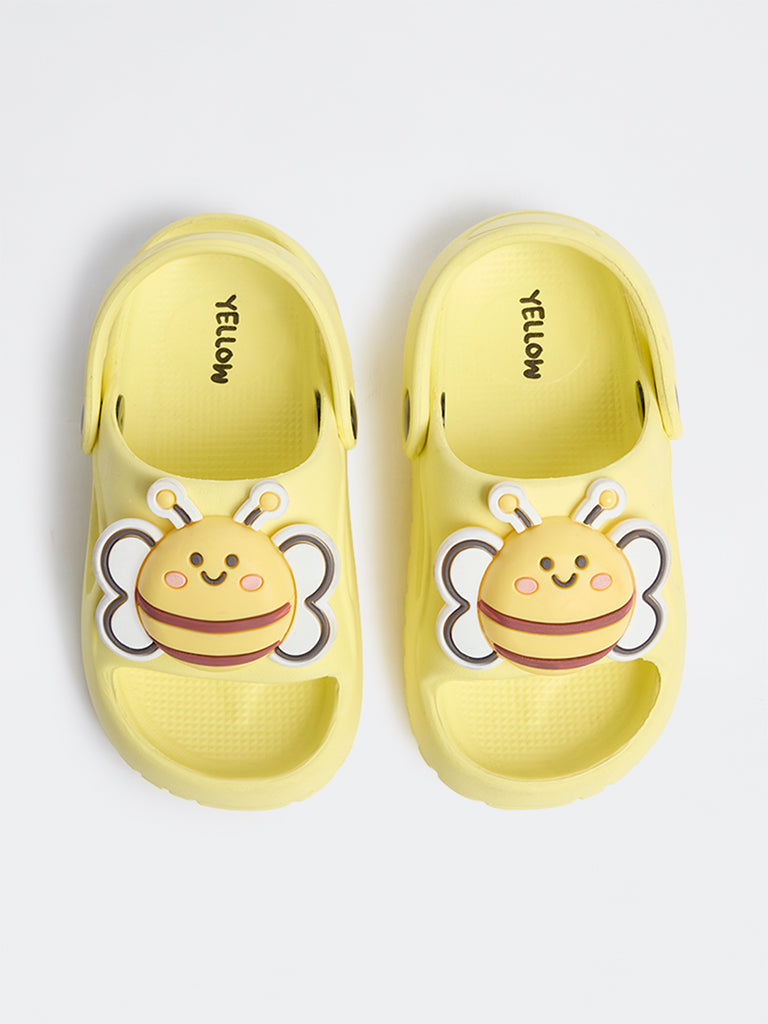 Yellow Yellow Bee-Detailed Clogs