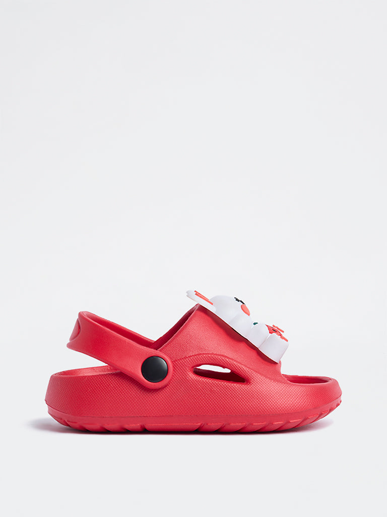 Yellow Red Bunny-Applique Clogs