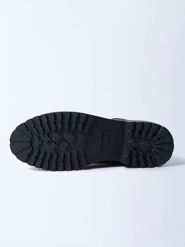 SOLEPLAY Olive Suede Rowan Leather Boots