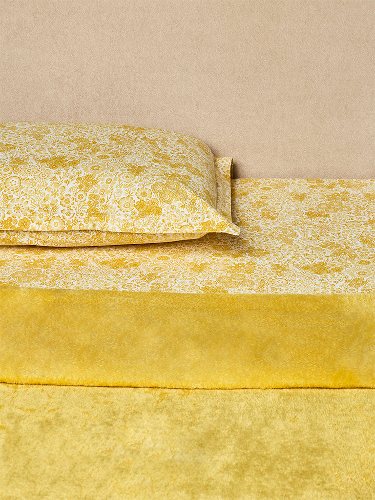 Westside Home Mustard Single Bed Fleece Blanket