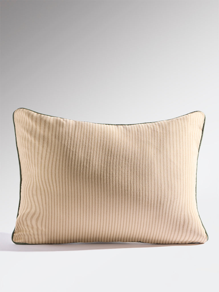 Westside Home Sage Leaf Embroidered Cushion Cover
