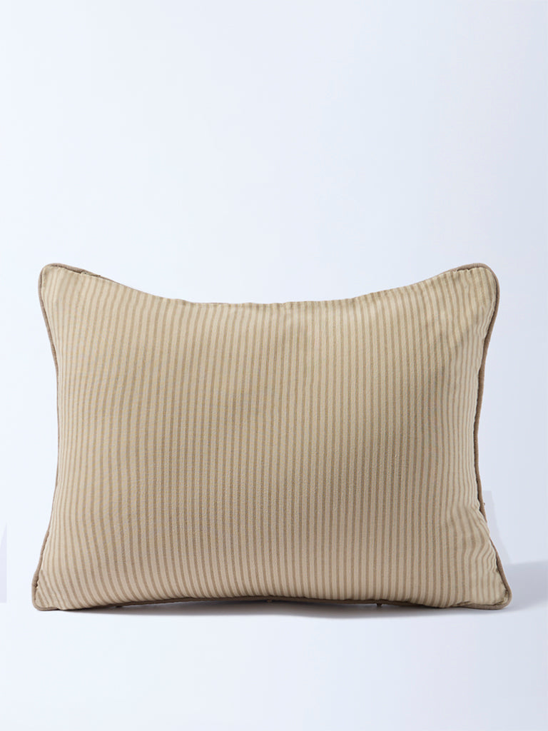 Westside Home Beige Knot Detailed Cushion Cover