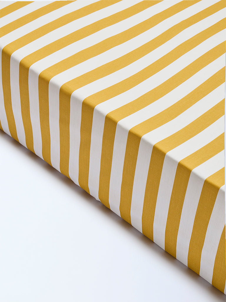 Westside Home Yellow Striped Queen Bed Sheet Set