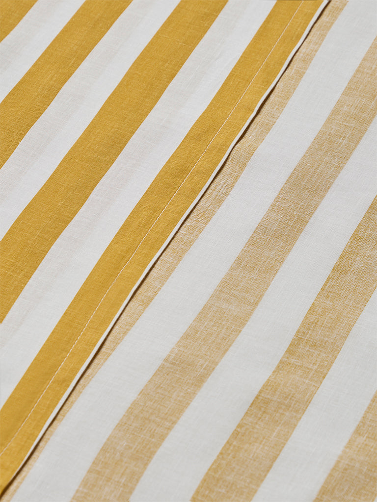 Westside Home Yellow Striped King Bed Sheet Set