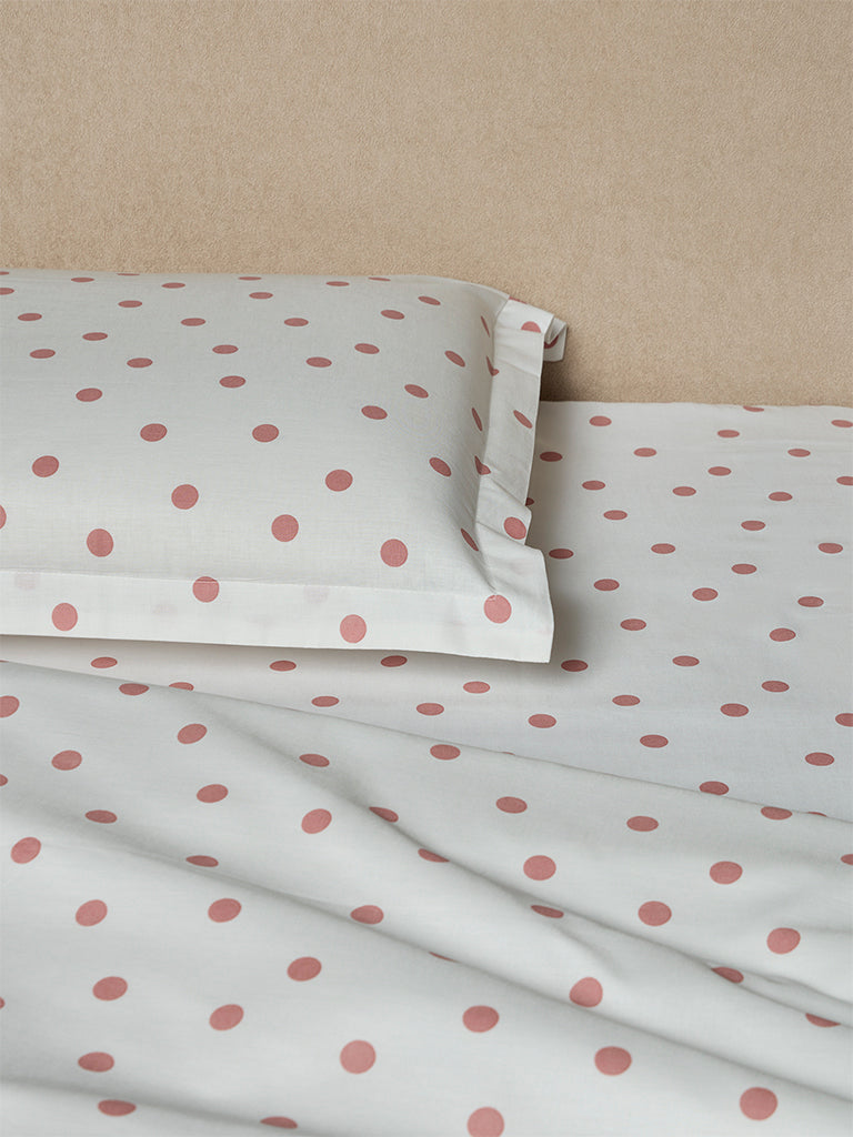 Westside Home Pink Polka Dot Queen Bed Sheet Set