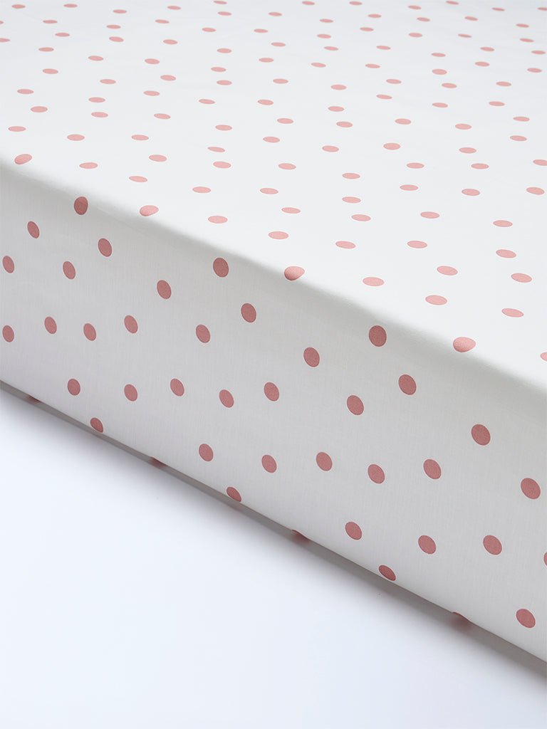 Westside Home Pink Polka Dot Queen Bed Sheet Set