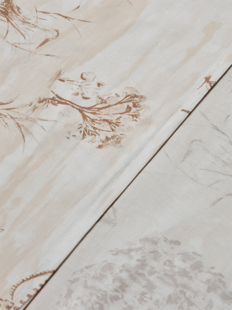 Westside Home Brown Toile Pattern King Bed Sheet Set