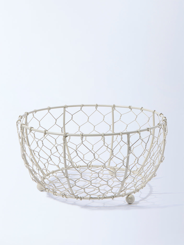 Westside Home Ivory Fruit Basket
