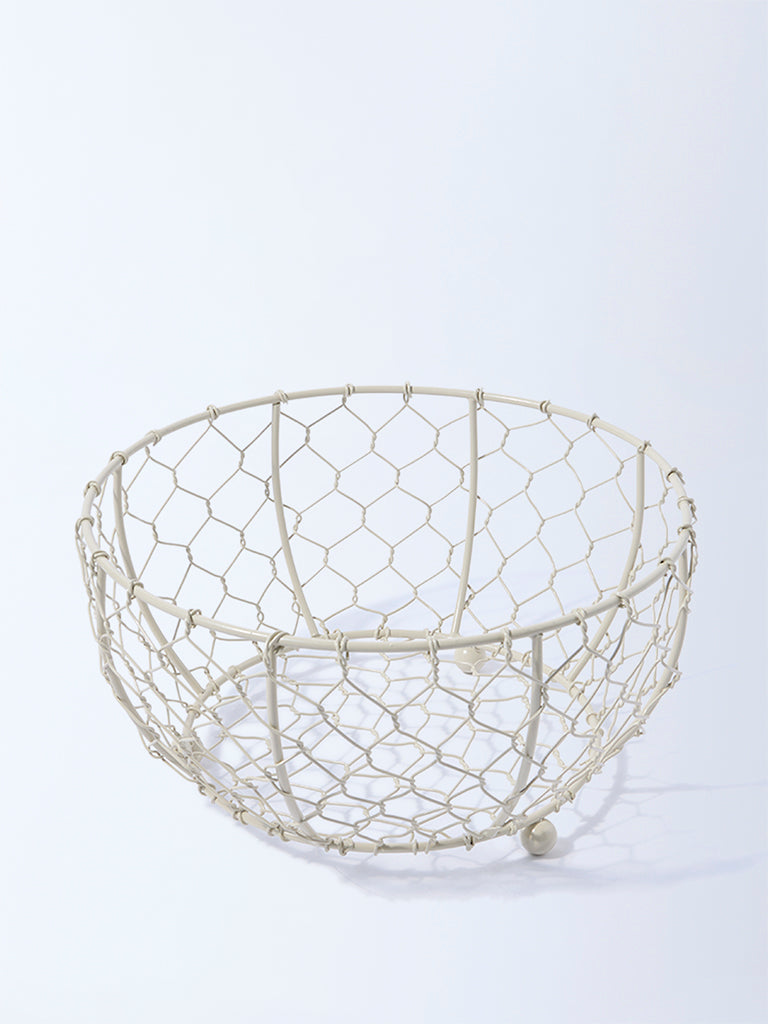 Westside Home Ivory Fruit Basket
