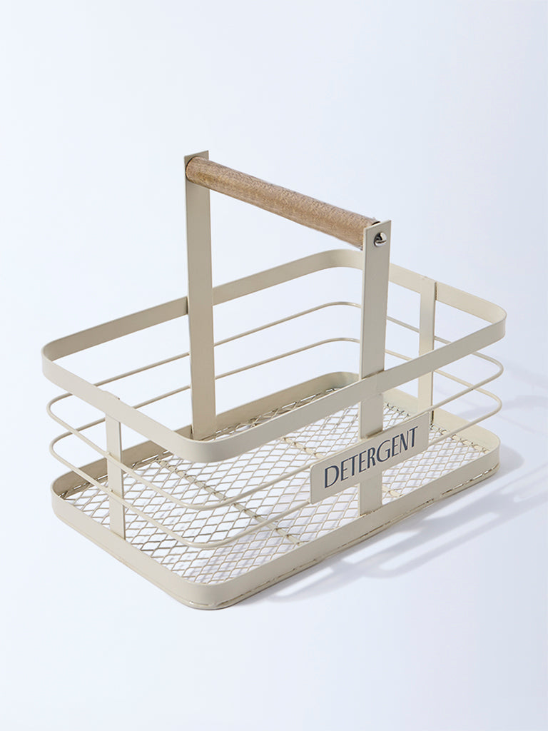 Westside Home Cream Laundry Detergent Caddy