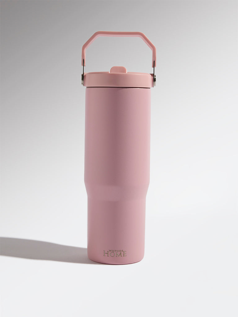Westside Home Dusty Pink Insulated Tumbler Water Bottle - 850ML