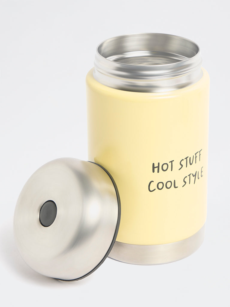 Westside Home Yellow Typographic Storage Jar - 550ML